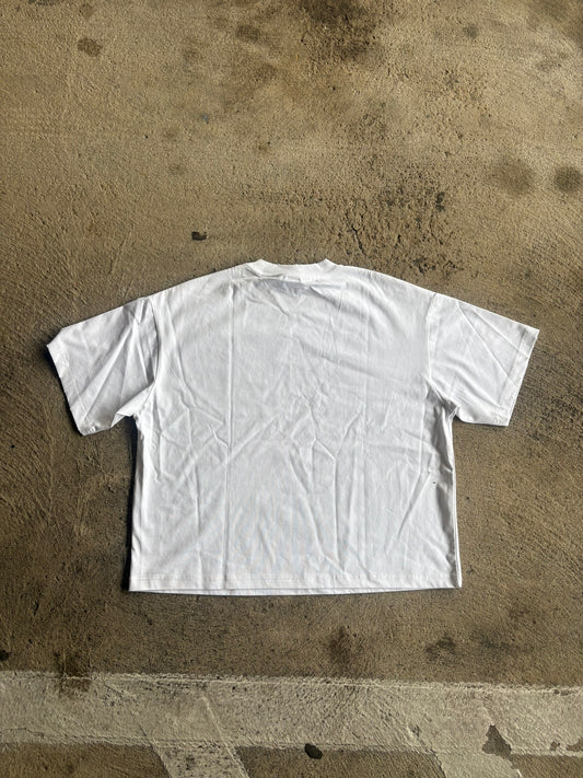 white superhuman shirt